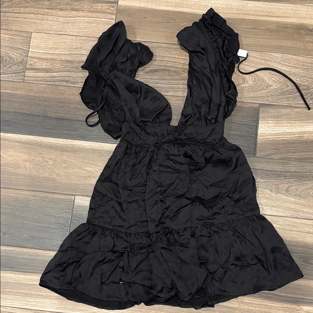South Moon Under Black Ruffled Mini Dress